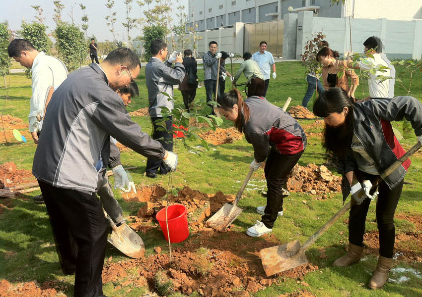 我司參加?xùn)|莞天安數(shù)碼城植樹活動(dòng)